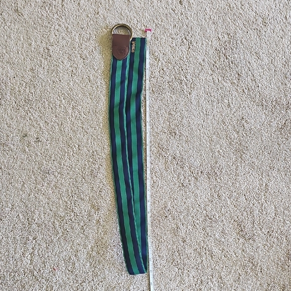 Polo by Ralph Lauren Green and Blue Striped Belt - Picture 1 of 3